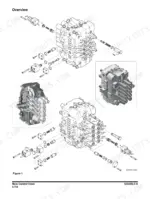 doosan-dx225lc-5-track-excavator-shop-manual-main-control-valve-500.webp Doosan DX225LC-5 main control valve exploded view diagram showing valve block components, ports, and assembly details.