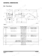 doosan-dx255lc-3-excavator-shop-manual-950106-00374e-specs-84.webp Doosan DX255LC-3 general dimensions diagram and specification table for one-piece boom with various arm lengths.