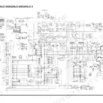 Doosan DX255LC-3 electrical schematic wiring diagram showing air compressor, fuel heater, and lighting system circuits.
