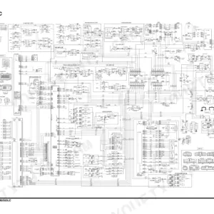 Doosan DX300LC electrical schematic diagram showing ECU, sensors, relays, and fuse box wiring connections.