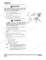 Doosan DX300LL cabin removal procedure, including safety steps, warning tag placement, and wiring disconnection instructions.