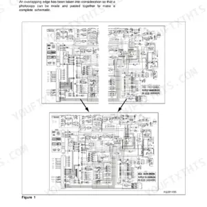 Doosan DX300LL electrical schematic diagram showing wiring connections and component layout for the machine's electrical system.