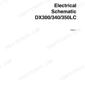 Doosan DX350LC, DX300LC, DX340LC, DX420LC, DX480LC, DX520LC electrical schematic cover page SP001768, Edition 1.