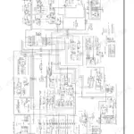 Doosan DX35Z electrical schematic showing wiring for engine, cabin, air conditioning, and gauge panel components.
