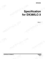 doosan-dx380lc-3-excavator-shop-manual-950106-00228e-specs-75.webp Doosan DX380LC-3 specification manual cover page, Edition 1, document SP002604.