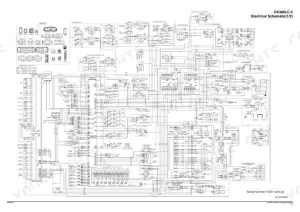 Foldout electrical schematic sheet one of two with control units and connectors