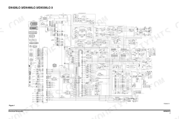 Foldout electrical schematic sheet with connectors and wire codes