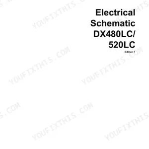 Doosan DX480LC, DX520LC, DX420LC electrical schematic cover page SP000213, Edition 1.