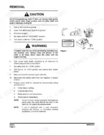 doosan-dx480lc-dx520lc-track-excavator-shop-manual-k1008703be-procedures-130.webp Doosan DX480LC, DX520LC cabin removal procedure steps and safety warning diagram for maintenance operations.