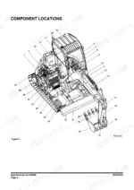 doosan-dx80r-track-excavator-shop-manual-k1044971e-exploded-view-62.webp Doosan DX80R excavator component locations diagram showing engine, hydraulic, and boom parts with numbered callouts.