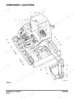 doosan-dx85r-3-excavator-shop-manual-950106-01030e-exploded-view-82.webp Doosan DX85R-3 component location diagram showing numbered parts for the engine, cab, undercarriage, and excavator work group.