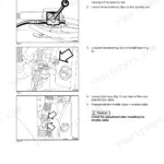 Bomag BW 75 S-2 throttle cable replacement and adjustment procedure with diagrams showing control housing and cable nuts.