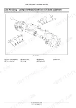 e16facc8-b-exploded-view-131 New Holland Workmaster 25S exploded view diagram of the front axle housing assembly and component localization.