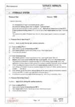 e340f813-b-procedures-51 Neuson 1403, 1503, 1903, 2203 service manual page detailing hydraulic system pressure test procedures for gear pumps P1 and P2.