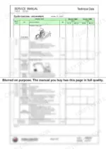 Neuson 1403, 1503, 1903, 2203 technical data table for excavator hydraulic cycle courses, drift, and drainage checks.