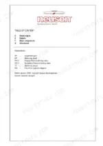 Neuson 1403, 1503, 1903, 2203 service manual table of contents and list of technical abbreviations for hydraulic systems.