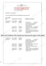 Neuson 1403, 1503, 1903, 2203 product history table listing technical modifications, excavator codes, and serial numbers.
