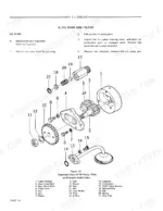 e50ed369-b-exploded-view-16 Ford 1000, 1600 exploded view of oil pump, filter, and pressure relief valve with disassembly and inspection procedures.
