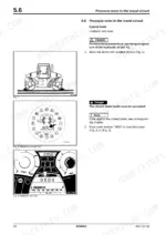 e873a1ad-b-procedures-64 Bomag BW 174 AP and 174 ACP pressure test procedure for travel circuit, showing brake activation code 0500 on dashboard.