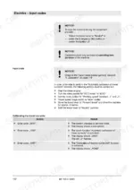 e98b2acc-b-calibration-122 Bomag BF 700 C S500 service manual page 122: procedures for calibrating travel currents using input codes and machine settings.