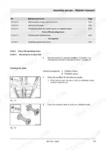 e98b2acc-b-maintenance-211 Bomag BF 700 C S500 maintenance procedure for servicing the scraper belt drive chain, including chain and pulley inspection.