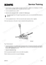 efaa94eb-b-procedures-16 Bomag BMP 851, BW 85 T service manual page showing valve clearance adjustment procedure and diagram for engine maintenance.