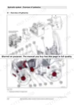 f5d2e800-b2-hydraulic-236 Bomag BW 100/120 AD-5 service manual — hydraulic system: labeled overview diagram of valve blocks and machine components 1-16