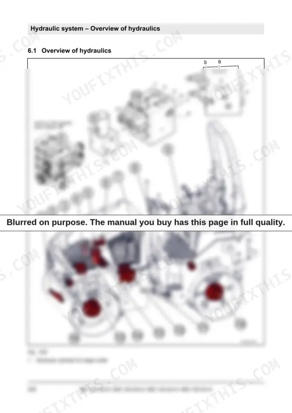 Bomag BW 100/120 AD-5 service manual — hydraulic system: labeled overview diagram of valve blocks and machine components 1-16