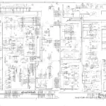 Link-belt 460LX electrical wiring diagram showing engine controller, sensors, relays, and cabin harness connections.