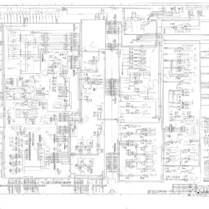 Link-belt 460LX electrical wiring diagram showing engine controller, sensors, relays, and cabin harness connections.