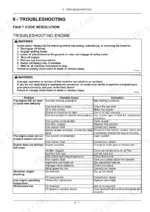 f85dd345-b-troubleshooting-215 New Holland T5.95, T5.105, T5.115 engine troubleshooting table listing common engine problems, causes, and corrections.