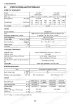 Fiat Kobelco E30.2SR, E35.2SR technical specification tables for engine, hydraulic components, speed, and machine weight.