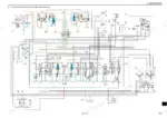 fiat-kobelco-e40-2sr-e50-2sr-hydraulic-excavator-shop-manual-604-13-368-wiring-769.webp Fiat Kobelco E40.2SR, E50.2SR hydraulic travel circuit diagram showing forward operation at travel 2nd speed.