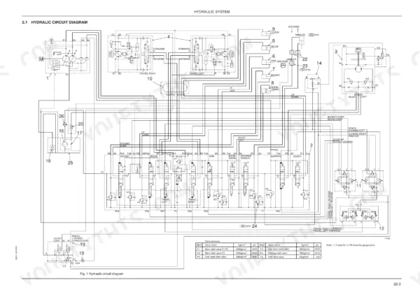 Fiat Kobelco E40SR EVOLUTION, E45SR EVOLUTION hydraulic circuit diagram showing valve pressure specifications and components.