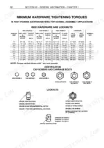 fiat-kobelco-sl35b-sl40b-compact-loader-workshop-manual-604-06-899-01-torque-30.webp Fiat Kobelco SL35B, SL40B minimum hardware tightening torque table for inch bolts, locknuts, and grade identification diagrams.