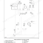 Fiat Kobelco SL35B, SL40B engine components electrical wiring diagram showing battery, starter, alternator, and fuel system.