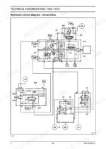 fiat-kobelco-w50-w60-w70-wheel-loader-technical-manual-604-06-995-02-hydraulic-122.webp Fiat Kobelco W50, W60, W70 technical manual hydraulic circuit diagram for the travel drive system with component labels.