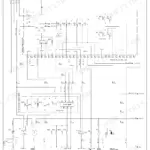 Fiat Kobelco W50, W60, W70 engine wiring diagram showing ignition switch, starter, glow timer, relays, and electrical components.