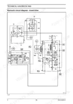 fiat-kobelco-w80-wheel-loader-technical-manual-604-06-998-02-hydraulic-86.webp Fiat Kobelco W80 technical manual hydraulic circuit diagram for the travel drive system showing pump and valve components.
