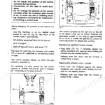 FiatAllis FX140, FX140LC operating instructions for adjusting the control console position with diagrams of levers 72, 75, and 77.