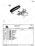 FiatAllis FX200, FX200LC exploded view and parts list for the driving chain undercarriage assembly.