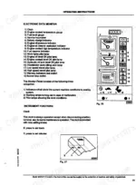 fiatallis-fx250-crawler-excavator-manual-set-operation-and-maintenance-52.webp FiatAllis FX250 electronic data monitor panel diagram, clock settings, and instrument function operating instructions.