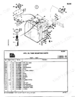 fiatallis-fx270-fx270lc-crawler-excavator-manual-set-parts-catalogue-249.webp FiatAllis FX270, FX270LC exploded view and parts list for hydraulic oil tank mounting components and filter assembly.