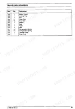 fiatallis-fx480-fx480lc-crawler-excavator-manual-set-service-superstructure-679.webp FiatAllis FX480, FX480LC traveling gearbox parts list table including brake, hub, disks, seals, and compression springs.