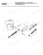 ford-2610-tractor-parts-manual-hydraulics-500.webp Ford 2610 parts catalogue figure 05J03, remote control unload valve assembly, exploded with its part table