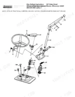 ford-2610-tractor-parts-manual-transmission-150.webp Ford 2610 parts catalogue figure 07C03, column mounted gear shift for the 81/4-83 build, exploded with its part table