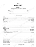 ford-8000-to-9600-tractor-service-manual-40800020-specs-61-1.webp Ford 8000, 9000, 8600, 9600 engine system specifications table including displacement, bore, stroke, and cylinder block data.