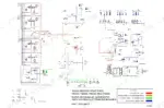 ford-new-holland-t8010-t8020-t8030-t8040-repair-manual-tractor-hydraulic-schematic-738-3.webp EURO hydraulic schematic poster 87518877 bound into the Ford New Holland T8000 repair manual, a full colour circuit sheet showing the pumps, valves and hydraulic branches of the tractor