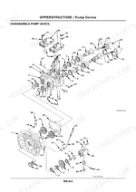 hitachi-ex100-5-to-ex110m-5-hydraulic-excavator-service-manual-exploded-view-445-1.webp Hitachi EX100-5, EX100M-5, EX110-5, EX110M-5, 100M-5, 110-5, 110M-5 exploded view diagram for pump device disassembly and components.