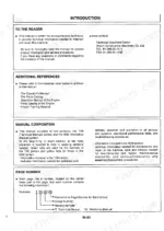 Hitachi EX200-3 excavator manual, opening page of the Workshop Manual volume: how the disassembly and assembly sections are laid out and the conventions used through the rest of the book.